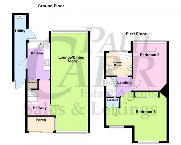 Floor Plan Image for 2 Bedroom Semi-Detached House for Sale in Atlantic Road, Great Barr, Birmingham, B44 8LN