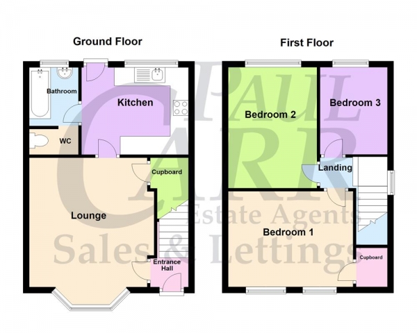 Floor Plan for 3 Bedroom End of Terrace House for Sale in Sidcup Road, Kingstanding, Birmingham, B44 0LH, Kingstanding, B44, 0LH - Offers Over &pound200,000