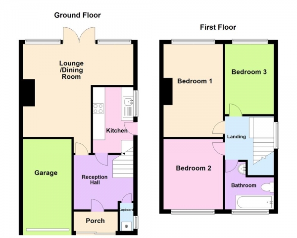 Floor Plan Image for 3 Bedroom Semi-Detached House for Sale in Crestwood Drive, Great Barr, Birmingham, B44 8JD