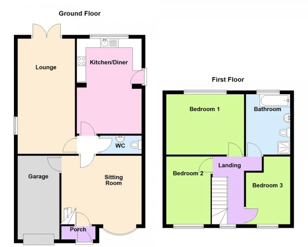 Floor Plan Image for 3 Bedroom Detached House for Sale in Maxholm Road, Streetly, Sutton Coldfield