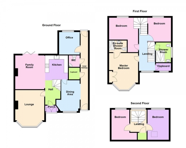 Floor Plan Image for 5 Bedroom Semi-Detached House for Sale in Thornhill Road, Sutton Coldfield, B74 3EH