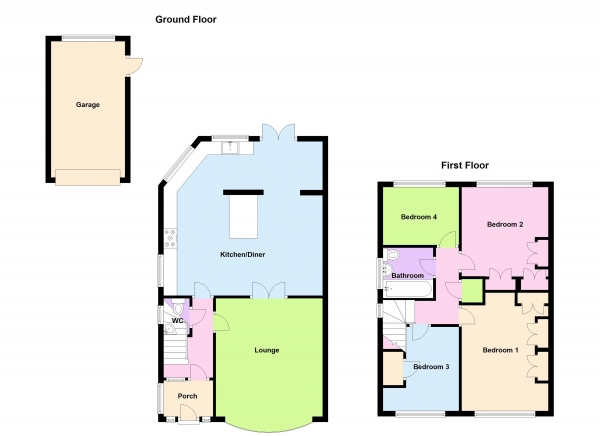 Floor Plan Image for 4 Bedroom Detached House for Sale in Aldridge Road, Streetly, Sutton Coldfield, B74 3TT