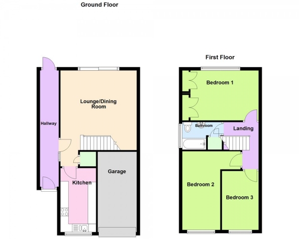 Floor Plan Image for 3 Bedroom Semi-Detached House for Sale in Lilac Avenue, Sutton Coldfield, B74 3TB