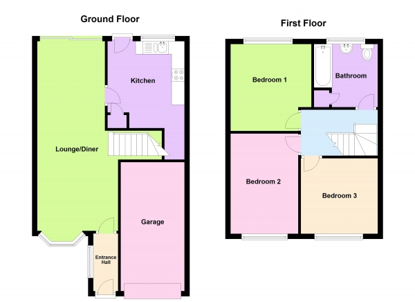 Floor Plan Image for 3 Bedroom Semi-Detached House for Sale in Nicholas Road, Streetly, Sutton Coldfield, B74 3QR