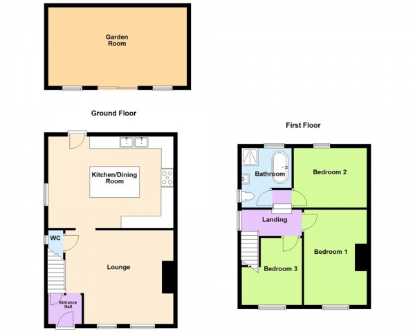 Floor Plan Image for 3 Bedroom Semi-Detached House for Sale in Thornhill Road, Streetly, Sutton Coldfield, B74 3EH