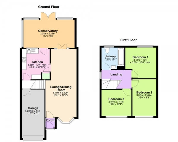 Floor Plan Image for 3 Bedroom Semi-Detached House for Sale in Nicholas Road, Streetly, Sutton Coldfield, B74 3QS