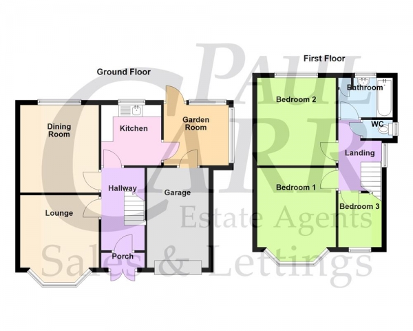 Floor Plan Image for 3 Bedroom Semi-Detached House for Sale in Crest View, Streetly, Sutton Coldfield