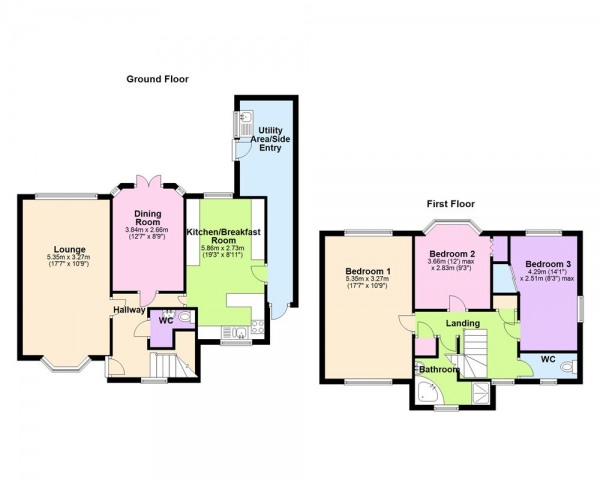 Floor Plan Image for 3 Bedroom Detached House for Sale in Little Hardwick Road, Streetly/Aldridge