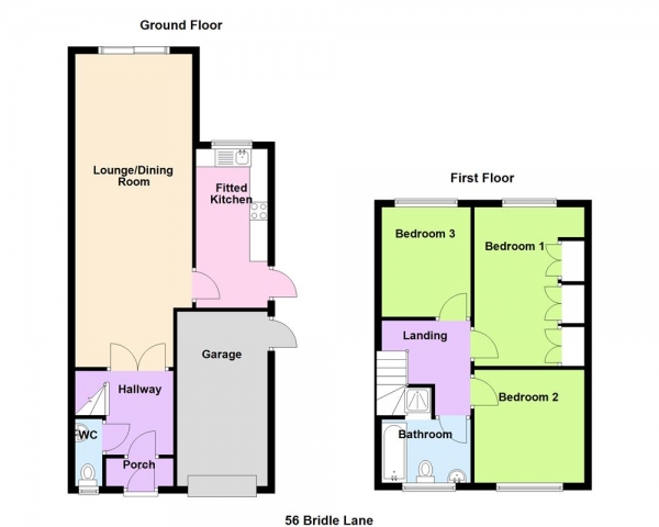 Floor Plan Image for 3 Bedroom Semi-Detached House for Sale in Bridle Lane, Sutton Coldfield