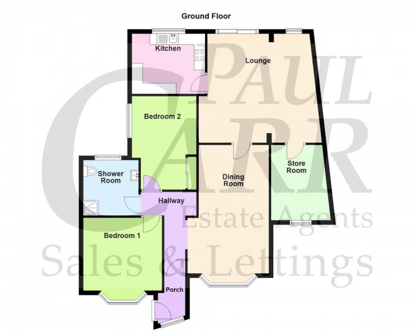 Floor Plan Image for 2 Bedroom Detached Bungalow for Sale in Erdington Road, Aldridge/Streetly Border