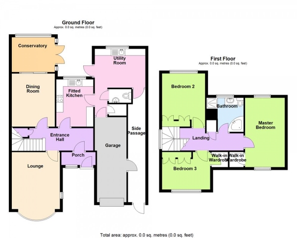 Floor Plan for 3 Bedroom Detached House for Sale in Chester Road, Sutton Coldfield, B74 2HP, Streetly, B74, 2HP - Offers Over &pound500,000