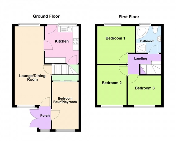 Floor Plan Image for 3 Bedroom Semi-Detached House for Sale in Elmtree Road, Streetly, Sutton Coldfield, B74 3RZ