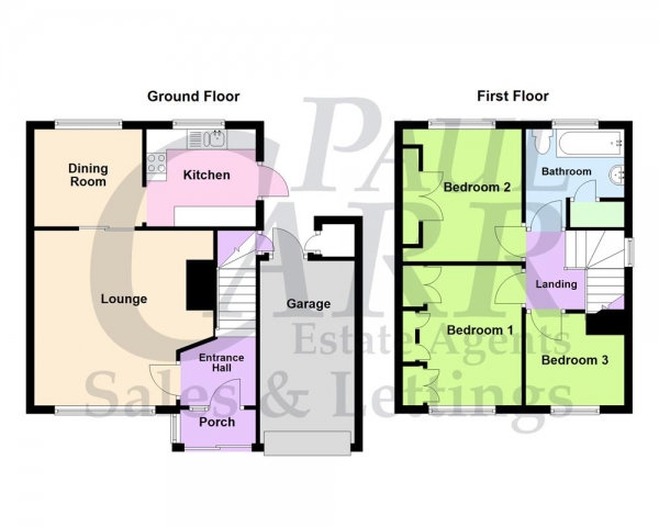 Floor Plan Image for 3 Bedroom Semi-Detached House for Sale in Cedar Drive, Streetly, Sutton Coldfield, B74 3RL