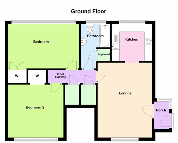 Floor Plan Image for 2 Bedroom Apartment for Sale in Links View, Streetly, Sutton Coldfield, B74 3EP