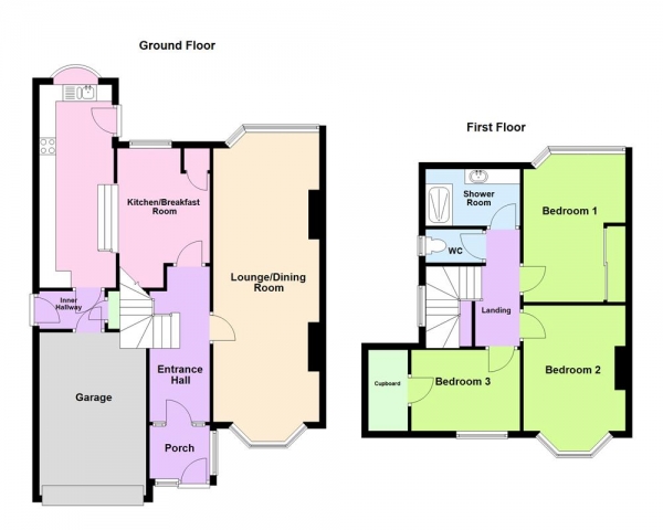 Floor Plan Image for 3 Bedroom Semi-Detached House for Sale in The Greenway, Sutton Coldfield, B73 6SE