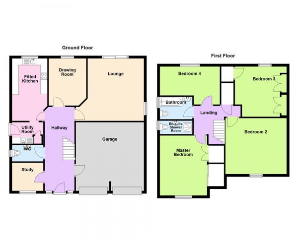 Floor Plan for 4 Bedroom Detached House for Sale in Pembury Close, Streetly, Sutton Coldfield, B74 2FH, Streetly, B74, 2FH -  &pound575,000