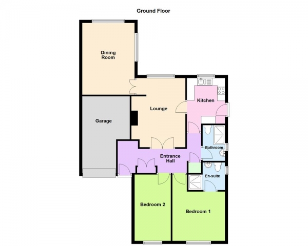 Floor Plan Image for 2 Bedroom Detached Bungalow for Sale in Langham Green, Streetly, Sutton Coldfield, B74 3PS