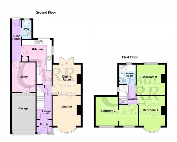 Floor Plan Image for 3 Bedroom Semi-Detached House for Sale in George Frederick Road, Sutton Coldfield, B73 6TB