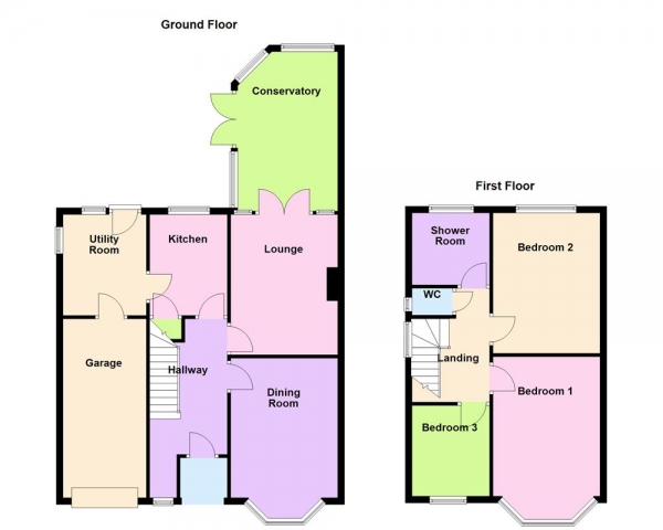 Floor Plan Image for 3 Bedroom Semi-Detached House for Sale in Chester Road, Streetly, Sutton Coldfield, B74 3NB