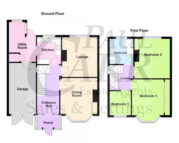 Floor Plan Image for 3 Bedroom Semi-Detached House for Sale in Manor Road, Streetly, Sutton Coldfield, B74 3NF