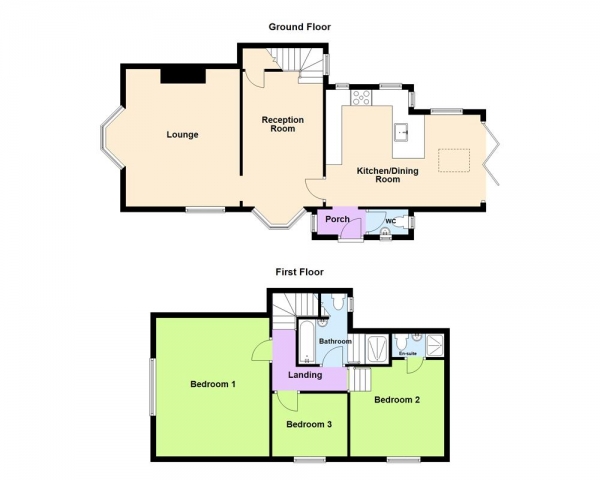 Floor Plan for 3 Bedroom Semi-Detached House for Sale in George Frederick Road, Sutton Coldfield, B73 6TB, B73, 6TB -  &pound425,000