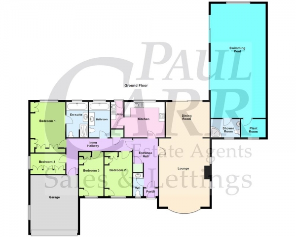 Floor Plan Image for 4 Bedroom Detached Bungalow for Sale in Fairgreen Way, Streetly, Sutton Coldfield, B74 3EY