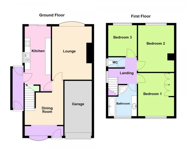 Floor Plan Image for 3 Bedroom Semi-Detached House for Sale in Chester Road, Streetly, Sutton Coldfield, B74 3DX