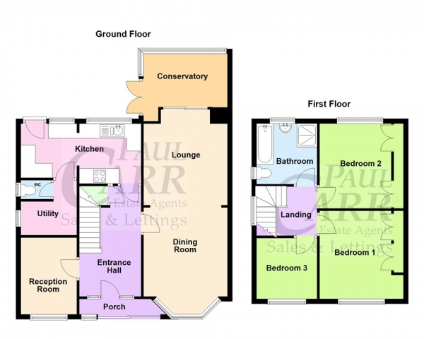 Floor Plan Image for 3 Bedroom Semi-Detached House for Sale in Hazelwood Road, Streetly, Sutton Coldfield, B74 3RH