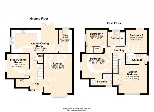 Floor Plan for 4 Bedroom Detached House to Rent in Sentry Way, Sutton Coldfield B75 7HT, B75, 7HT - £346 pw | £1500 pcm