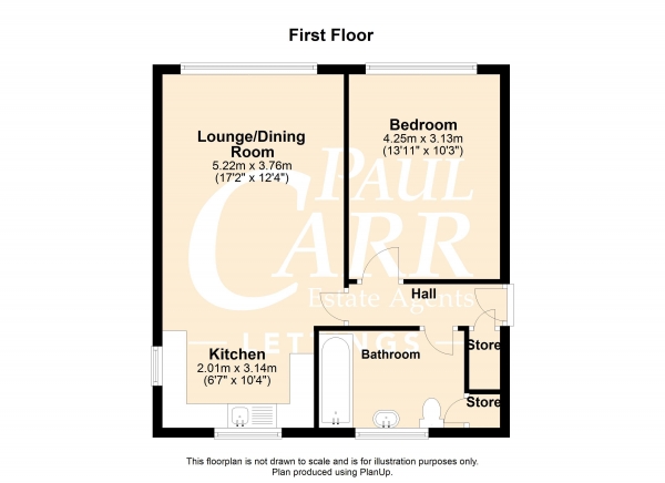 Floor Plan for 1 Bedroom Apartment to Rent in Jerrard Court, Pages Close, Sutton Coldfield B75 7SZ, B75, 7SZ - £196 pw | £850 pcm