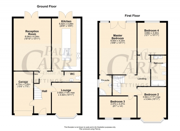 Floor Plan for 4 Bedroom Detached House to Rent in Epwell Road, Kingstanding, Birmingham B44 8DH, Kingstanding, B44, 8DH - £369 pw | £1600 pcm