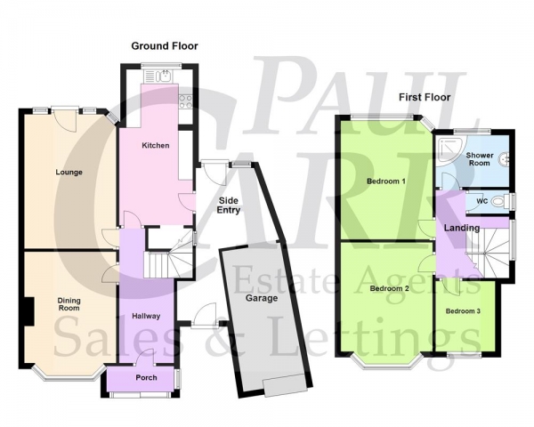 Floor Plan Image for 3 Bedroom Semi-Detached House for Sale in Hollyhurst Road, Sutton Coldfield