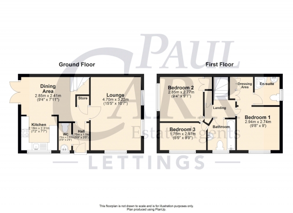 Floor Plan for 3 Bedroom Semi-Detached House to Rent in Foley Court, Streetly, Streetly, Sutton Coldfield, B74 3TG, Streetly, B74, 3TG - £323 pw | £1400 pcm