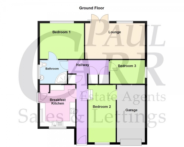 Floor Plan Image for 3 Bedroom Detached Bungalow for Sale in Hollyhurst Road, Sutton Coldfield