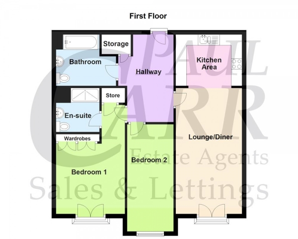 Floor Plan Image for 2 Bedroom Apartment for Sale in Grange Drive, Streetly, Sutton Coldfield