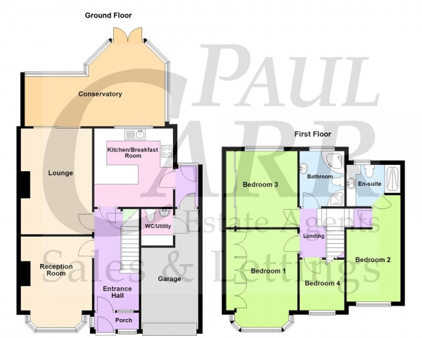 Floor Plan Image for 4 Bedroom Semi-Detached House for Sale in Egerton Road, Streetly, Sutton Coldfield, B74 3PQ