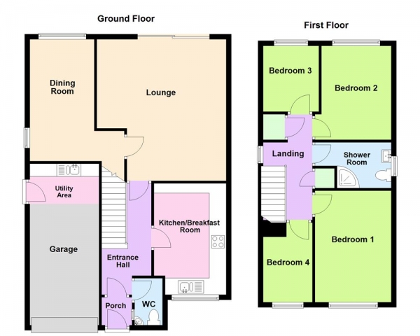 Floor Plan Image for 4 Bedroom Detached House for Sale in Bushey Close, Streetly, Sutton Coldfield, B74 3JH