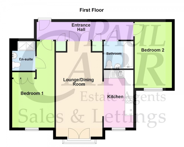 Floor Plan Image for 2 Bedroom Apartment for Sale in Grange Drive, Streetly, Sutton Coldfield, B74 3DT