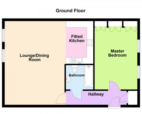 Floor Plan Image for 1 Bedroom Apartment for Sale in Grange Drive, Streetly, Sutton Coldfield