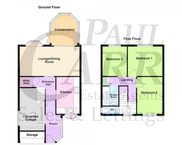 Floor Plan Image for 3 Bedroom Semi-Detached House for Sale in Brabham Crescent, Streetly, Sutton Coldfield, B74 2BN