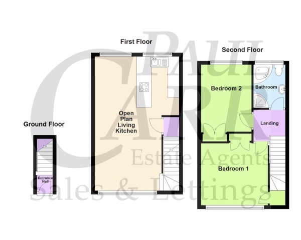 Floor Plan Image for 2 Bedroom Maisonette for Sale in Links View, Streetly, Sutton Coldfield