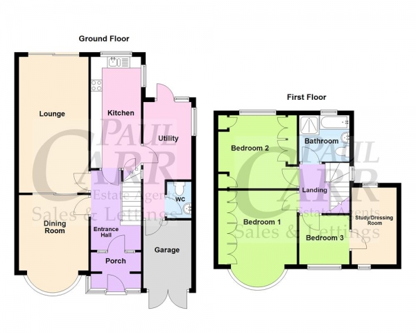 Floor Plan Image for 3 Bedroom Semi-Detached House for Sale in Queslett Road East, Sutton Coldfield, B74 2AJ