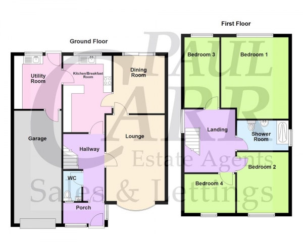 Floor Plan Image for 4 Bedroom Detached House for Sale in Bushey Close, Streetly, Sutton Coldfield