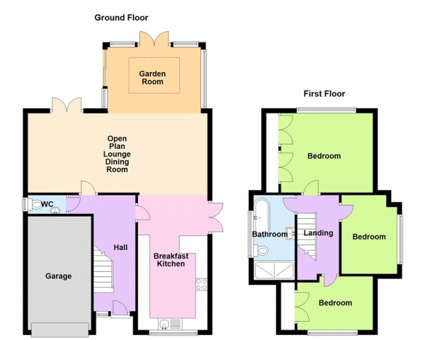 Floor Plan Image for 3 Bedroom Detached House for Sale in Dunchurch Crescent, Sutton Coldfield, B73 6QN