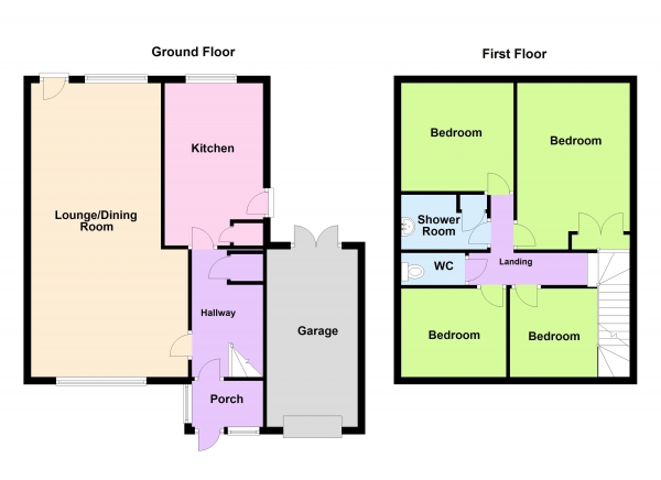 Floor Plan Image for 4 Bedroom Detached House for Sale in Alcester Drive, Sutton Coldfield, B73 6PY