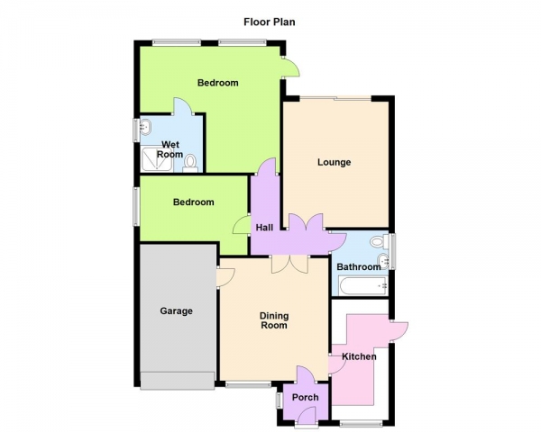 Floor Plan for 3 Bedroom Detached Bungalow for Sale in Charlecote Gardens, Sutton Coldfield, B73 5LS, B73, 5LS - OIRO &pound400,000