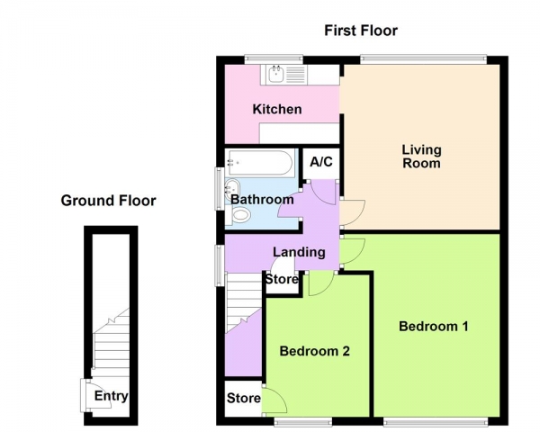 Floor Plan Image for 2 Bedroom Apartment for Sale in Wilkinson Close, Sutton Coldfield, B73 5QG