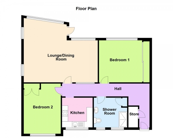 Floor Plan Image for 2 Bedroom Apartment for Sale in Brooks Road, Sutton Coldfield, B72 1HT