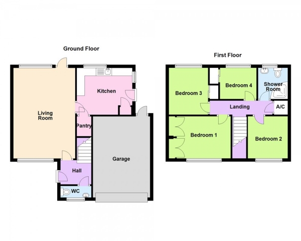 Floor Plan for 4 Bedroom Detached House for Sale in Dunchurch Crescent, Sutton Coldfield, B73 6QW, B73, 6QW -  &pound380,000