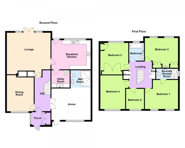 Floor Plan Image for 6 Bedroom Detached House for Sale in Vesey Road, Sutton Coldfield, B73 5NZ